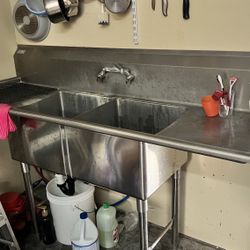 stainless steel commercial sink