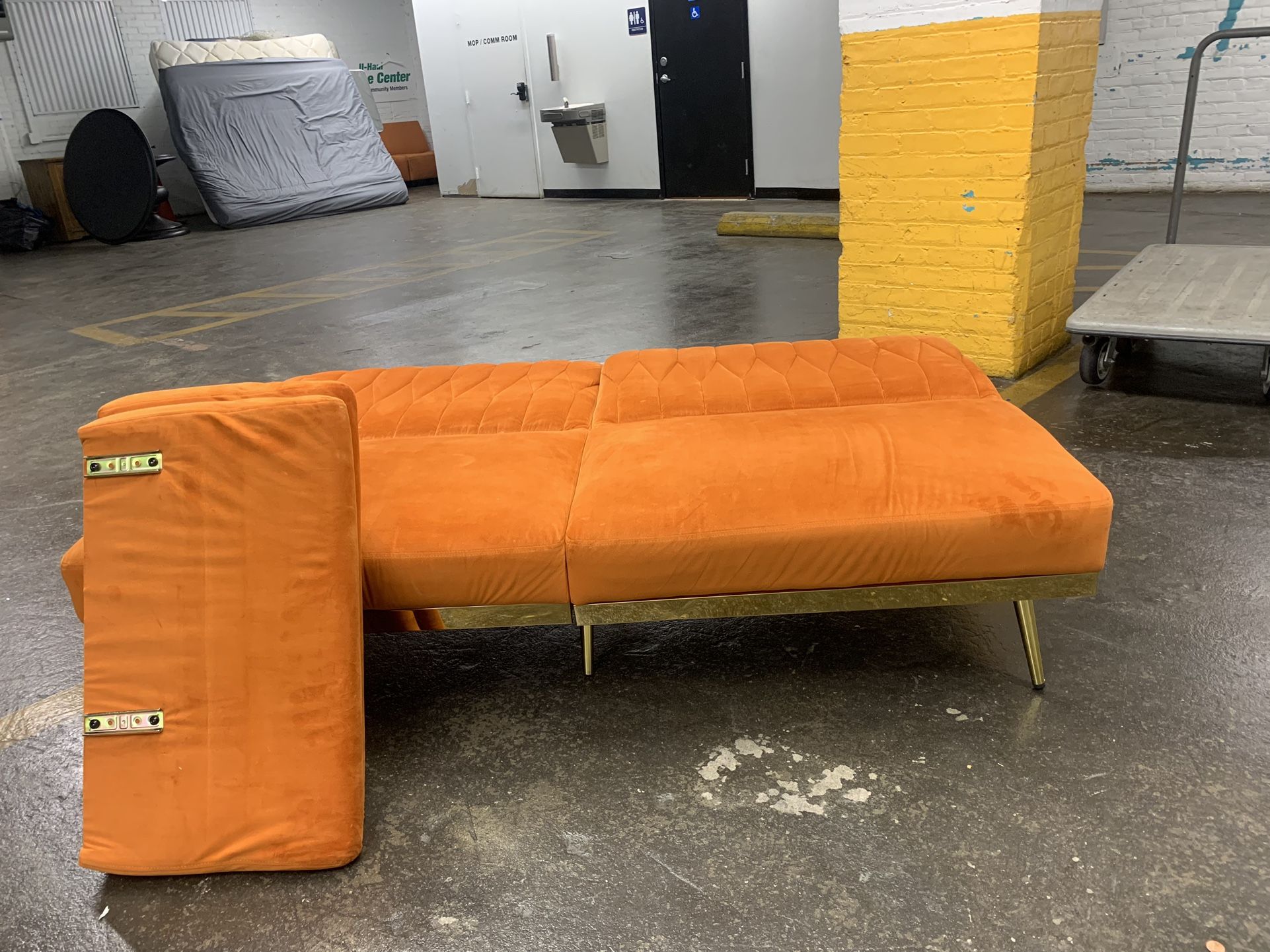 Bright Orange Futon