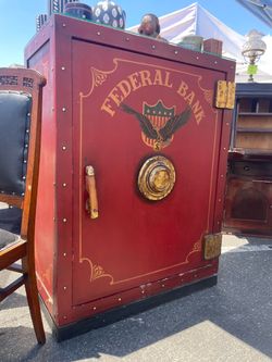 Wood faux safe cabinet