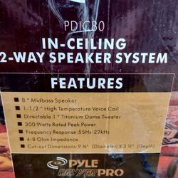 Pyle PDIC80 In-Ceiling 2-Way Speaker