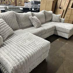 Light Gray Sectional $1190🔥 Cash Deal Ask For ROXANNA 