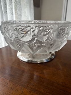 Williams Adams Lead Crystal Floral Bowl