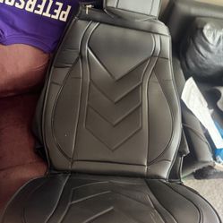 Clean Pair of Seat Covers (Black Leather)