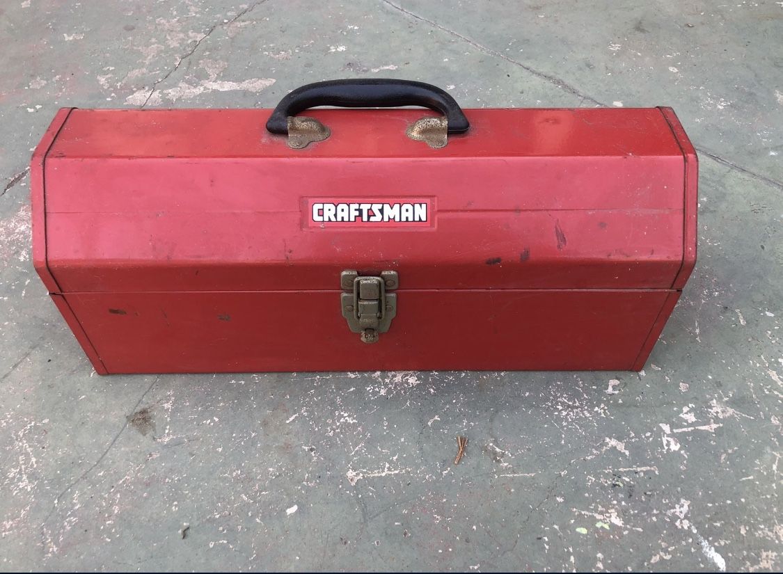 Craftsman Metal Tool Box Red