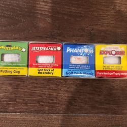 New Vintage 4-Pack New Sealed Awesome Foursome Trick Golf Balls Australia Phantom