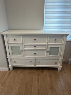 Ashley Millennium White Dresser/Credenza – Excellent Condition – $595