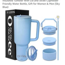 40 Oz Stainless Steel Tumbler W/changeable Lids