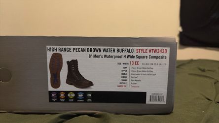 TONY LAMA HIGH RANGE 8" WATERPROOF COMP SQUARE TOE BOOT