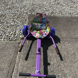 Hover board, charger and cart attachment