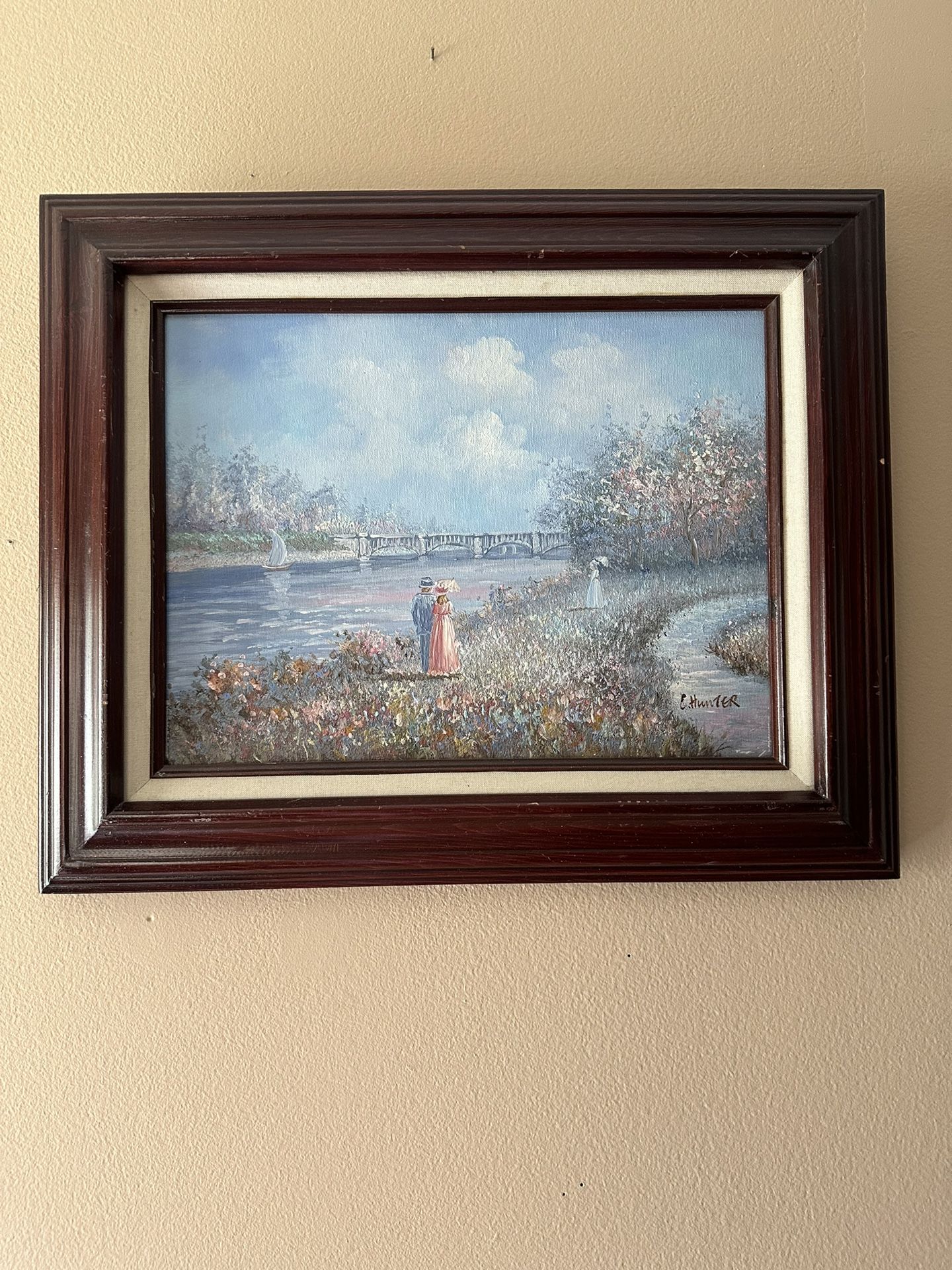 Beautiful Oil Painting. Signed French Scene