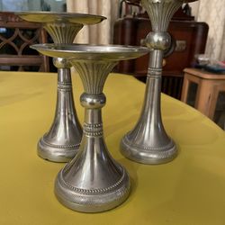 3 Candle Holders…Made in India.. 6.5, 7.5, & 8.5