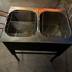 Dual Compartment Propane Deep Fryer
