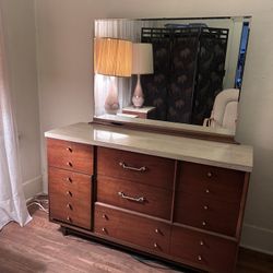 Mid century dresser with mirror (OBO)