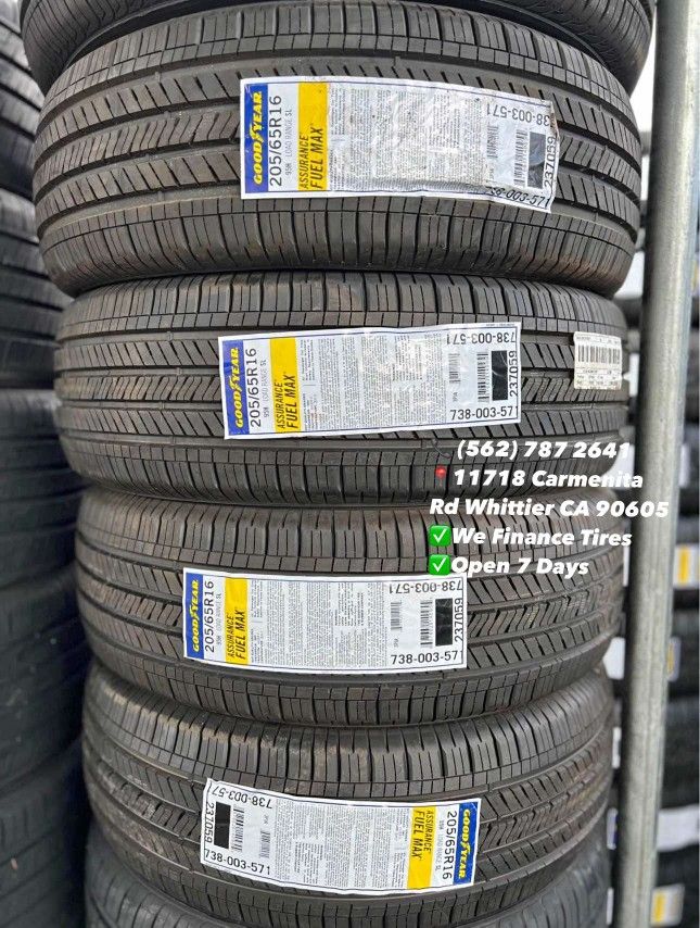205/65R16 Goodyear Fuelmax All Season Set of Tires Installed and Balanced Set de Llantas Nuevas Instaladas y Balanceadas