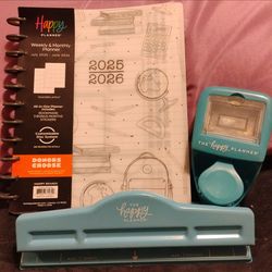 The Happy Planner Bundle| Teacher Planner, hole punch bundle, sticker books
