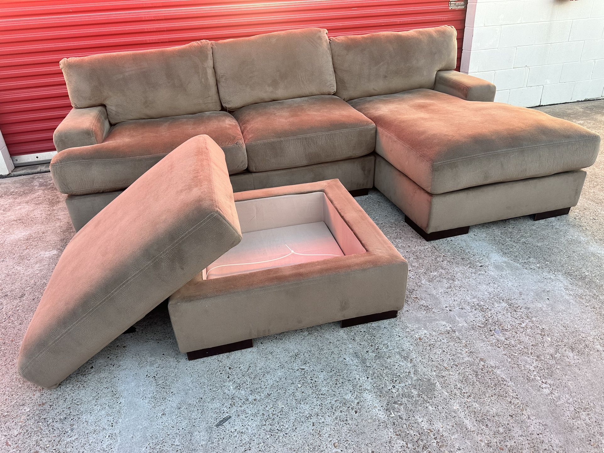 High Quality Ashley Furniture Sectional Couch + Storage Ottoman DELIVERY AVAILABLE for Sale in
