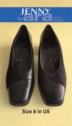 🇩🇪Ara Leather/ Suede Low Heel Pump 8
