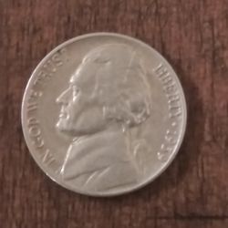 1939 D Jefferson Key Date Nickel.  A.U.   Rare Date.