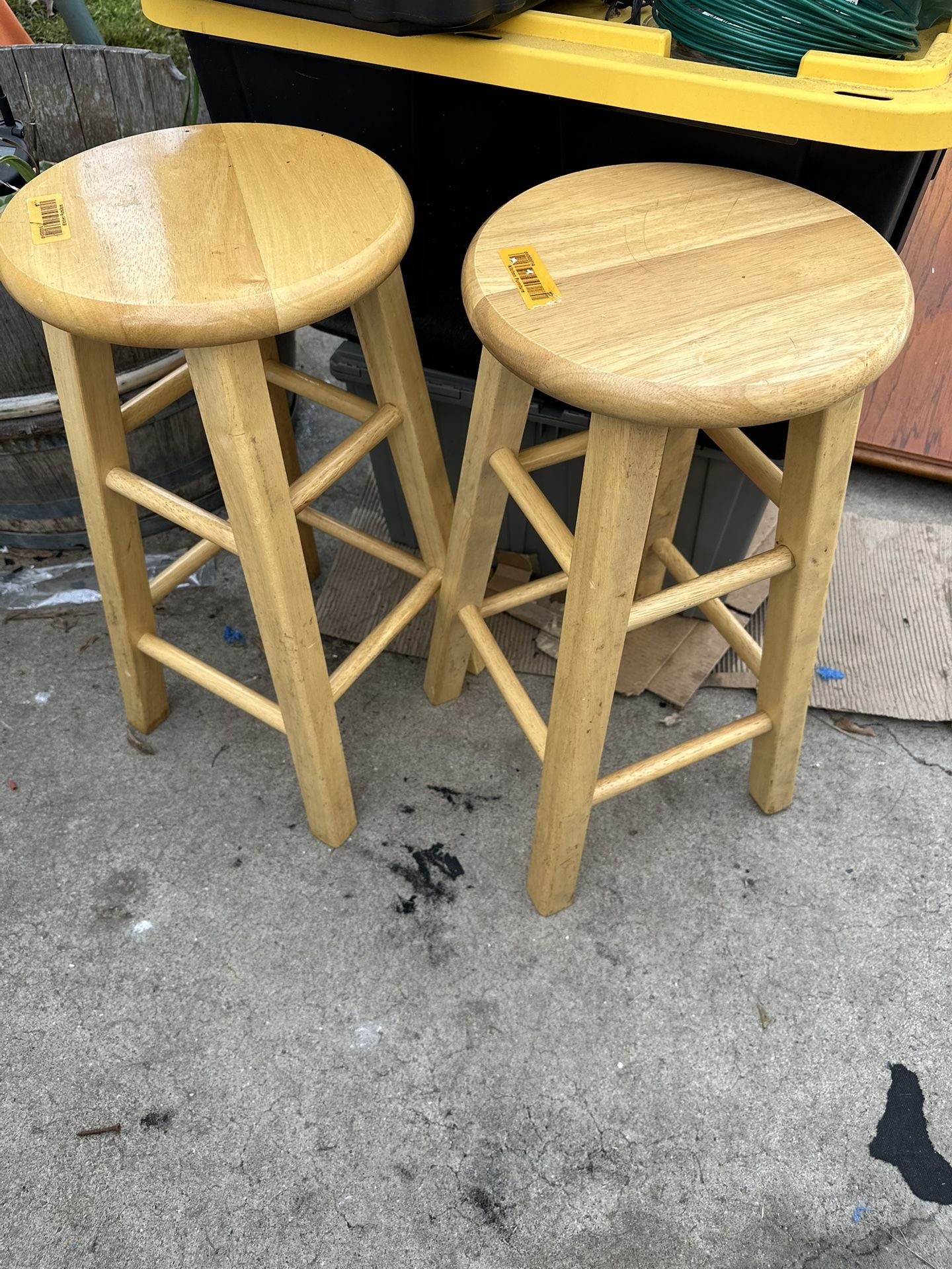 Wooden Bar Stools Set