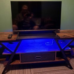 Multi Color Tv Stand With USB Plug Ins (up To 55inch