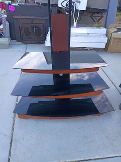 3-Tier Glass TV Stand with Mount