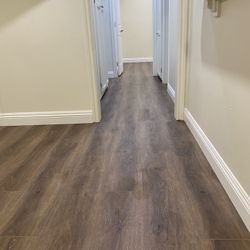 Laminate Hardwood Baseboards Doors. Window Casing