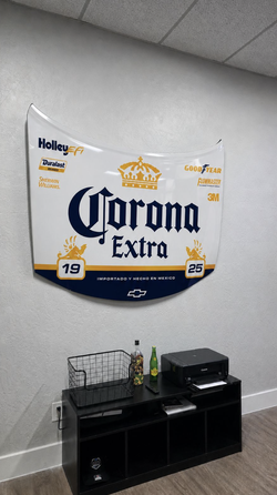 Corona NASCAR Hood Wall Art – Man Cave Decor