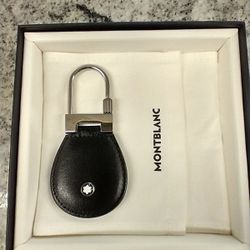 Montblanc Black Leather Key Fob