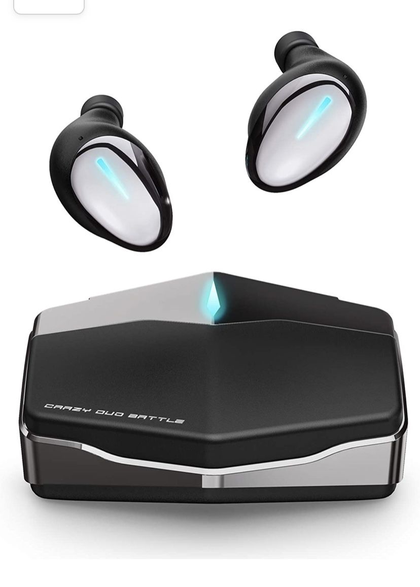 Ear Pods Wireless Earbuds 40ms Low Latency, iWalk Blue Wireless Earbuds Bluetooth 5.0 with MEMS Microphone for Clear Calls, 30H Playtime, IPX5 Stereo