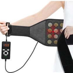 UTK Far Infrared Vibrating Heating Pad with Vibration Massage for Lower Back Pai