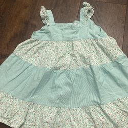 Girls Teal Blue Flower Shirt Size 8 By SHEIN #1