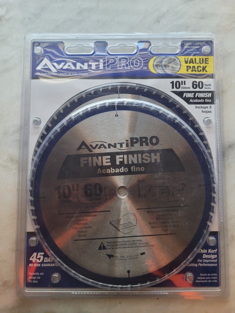 Avanti 10" Fine Finish Circular Blade
