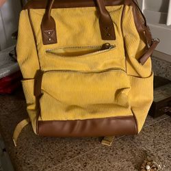 Wild fable, target, yellow corduroy, backpack purse