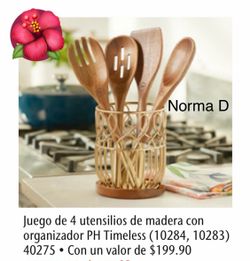 Juego de utensilios de madera y acero inoxidable nuevos en su cajas 🌺 princess house 🌺