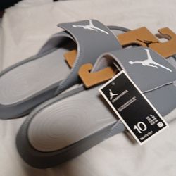 New Nike Air Jordan Hydro 6 Jumpman Slides Sandals Mens Size 10 Gray New