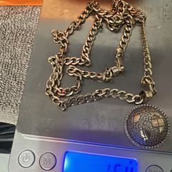 10k Gold Chain And Pendant 