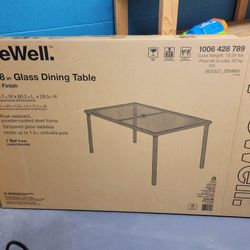 Glass dining table 60"x38" Dark Taupe Finish