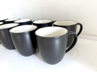 Noritake COLORWAVE GRAPHITE Black Flat Coffee Mug 