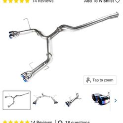 ETS wExtreme Catback Exhaust Non Resonated Burnt Tips 2015-2021 WRX / 2015-2021 STI