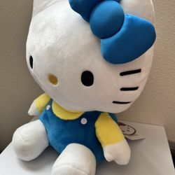 Hello kitty Blue outfit Plush Stuffed Animal 