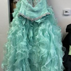 OBO Disney Royal Ball, Mint Color, Quinceanera Dress