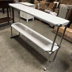 New Stainless Steel 48''x12”x33.5” 2-Tier Overshelf for Prep & Worktable Station