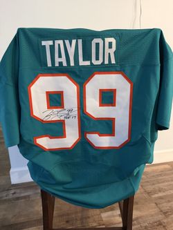 Game issued Jason Taylor Autographed Jersey