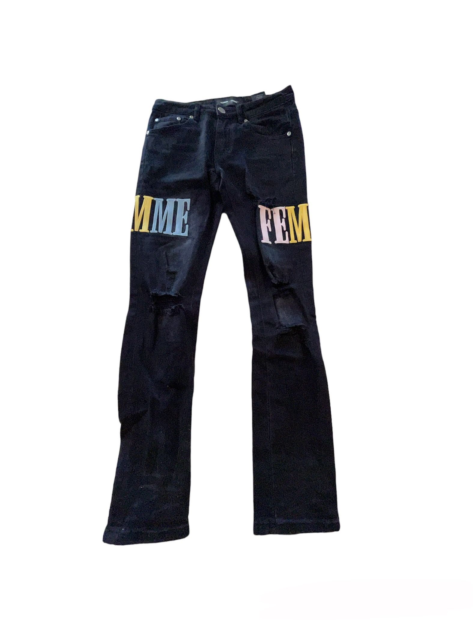 Homme + Femme Rip Jeans
