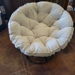 Oversized Papasan Chair Light Gray