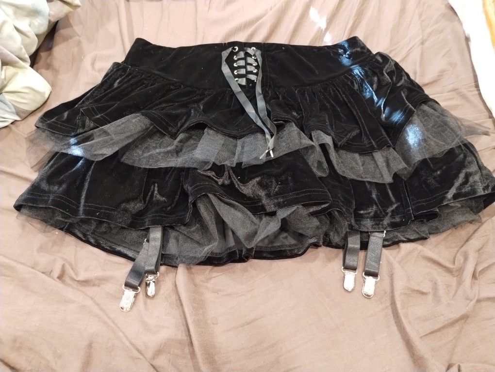 Widow Dolls Kill Black Skirt 1X
