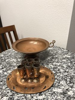 Fine Copper antique sets $210 . 70 Years Old And Bought In South Dakota  