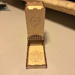 D & D dice roller. Wooden. Good shape
