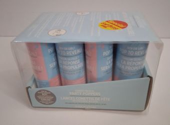 Gender reveal party poppers (12 count)