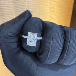 3.57 Carat Radiant Cut Lab Diamond Ring